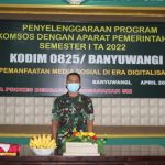 Kodim 0825 Gelar Program Karya Bhakti TNI Semester 1 TA. 2022