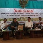 Sinergitas Dukung Pembangunan, Bakesbangpol Bojonegoro Gelar Sosialisasi Pembinaan Ormas