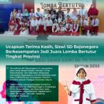 Ucapkan Terima Kasih, Siswi SD Bojonegoro Berkesempatan Jadi Juara Lomba Bertutur Tingkat Provinsi