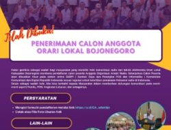 Orari Lokal Bojonegoro Buka Pendaftaran Anggota, Berikut Persyaratannya
