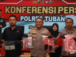 Polres Tuban Menggelar Konferensi Pers Terkait Kasus Pencurian Kendaran Bermotor ( Curanmor )