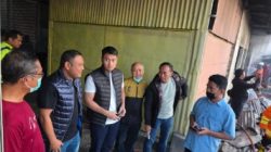 Kapolres Bersama Bupati Tuban Meninjau Lokasi Kebakaran di Pasar Baru Tuban